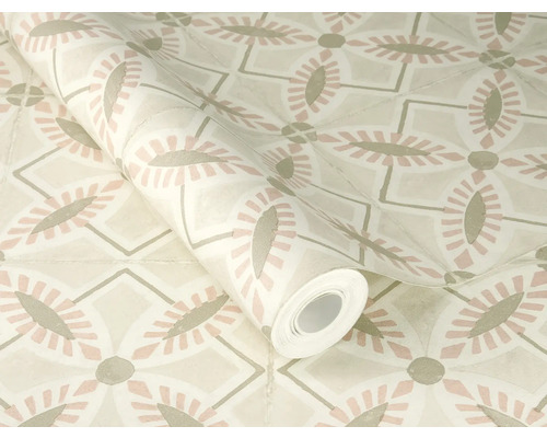 Rouleau de papier peint à motif géométrique