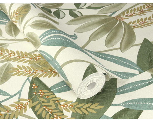 Rouleau de papier peint avec motif de feuilles