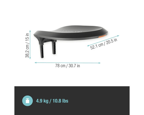 Garage pour robot de tonte Gardena, dimensions 38,2 cm x 52,1 cm x 78 cm