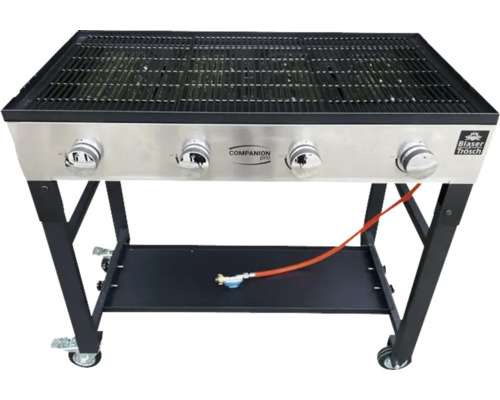 Gril à gaz avec quatre brûleurs et espace de rangement