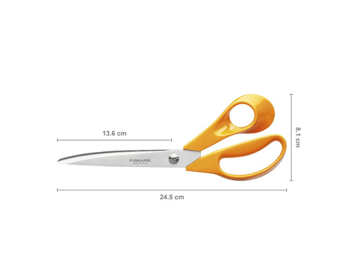 Schere mit Griff und Klinge aus rostfreiem Stahl, Länge 24,5 cm