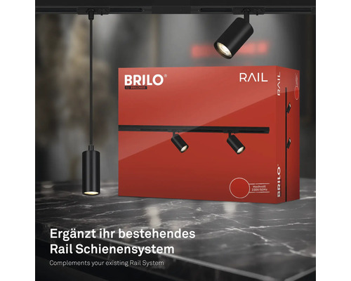 Brilo Rail Schienensystem Verpackung mit Schienenstrahlern