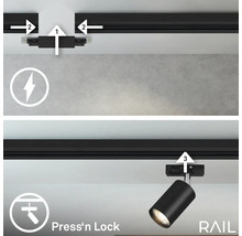 Abbildung zur Installation eines Schienensystems
