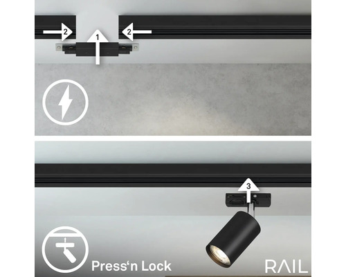 Abbildung zur Installation eines Schienensystems