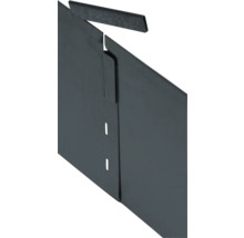 Bordure de pelouse en métal avec élément de raccordement