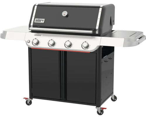 Weber Genesis Gasgrill mit vier Brennern, Seitentischen und Unterschrank