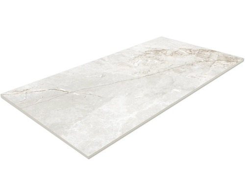 Einzelne rechteckige Bodenfliese in Marmoroptik