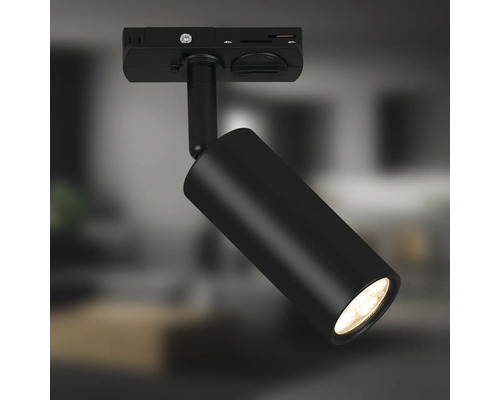 Spot LED noir pour systèmes de rails
