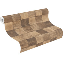 Rolle Tapete mit Holzblockmuster