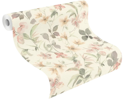 Rouleau de papier peint à motif floral