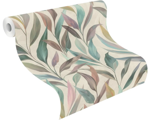 Rouleau de papier peint avec motif de feuilles