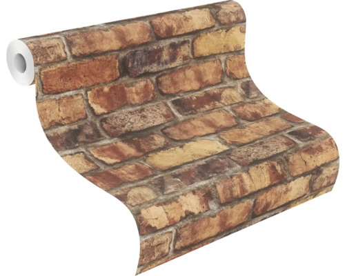 Rouleau de papier peint avec motif de briques