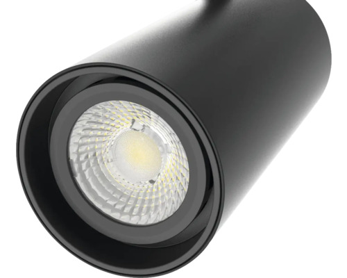 Schwarzer LED-Strahler zur Deckenmontage