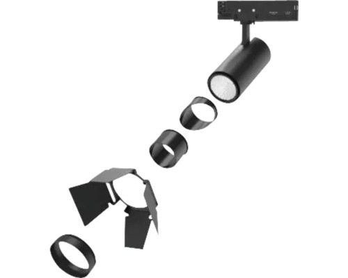 Aufbaustrahler mit Blendschutzklappen und Zubehör für die Lichtgestaltung