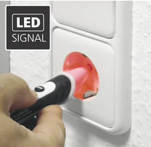Testeur de tension avec signal LED dans une prise