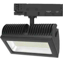 Schwarzer LED-Strahler zur Schienenmontage