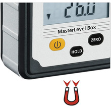 Masterlevel Box Niveau à bulle numérique Vue détaillée avec symbole d''aimant