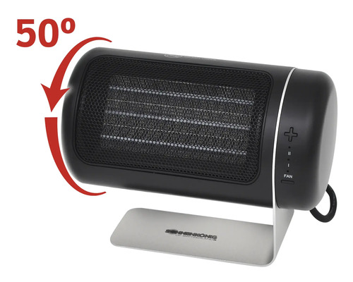 Schwenkbarer Heizlüfter mit einer Neigung von 50 Grad