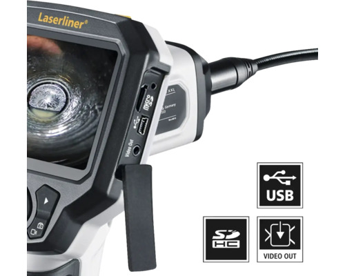 Laserliner Inspektionskamera mit USB, SD Karten Slot und Videoausgang