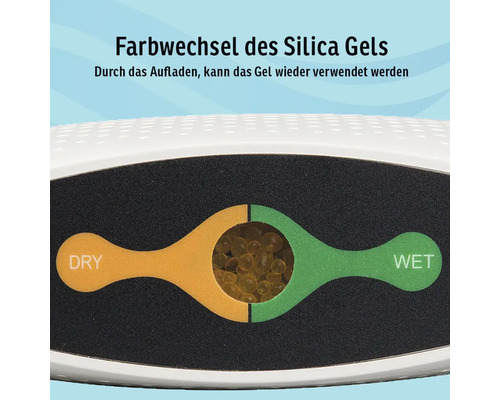 Affichage du changement de couleur du gel de silice pour le contrôle de l''humidité