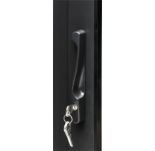 Poignée de porte d''armoire avec clé dans la serrure