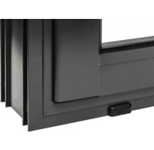 Vue détaillée d''une fenêtre en aluminium