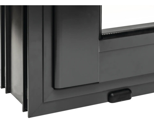 Vue détaillée d''une fenêtre en aluminium