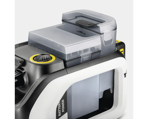 Detailansicht eines Kärcher Reinigungsgeräts mit Frischwassertank