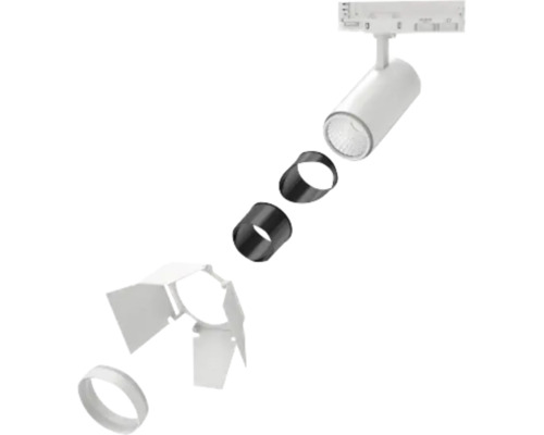 Einzelner Strahler mit Zubehör für die Deckenmontage