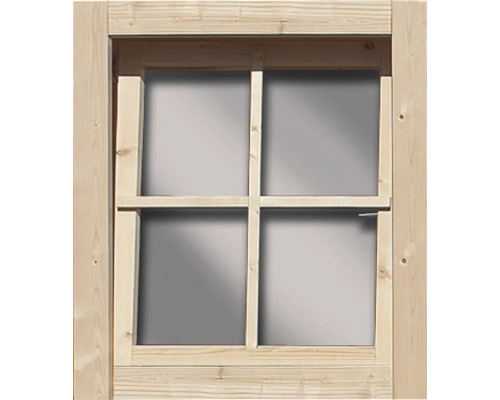 Fenêtre en bois avec quatre vitres