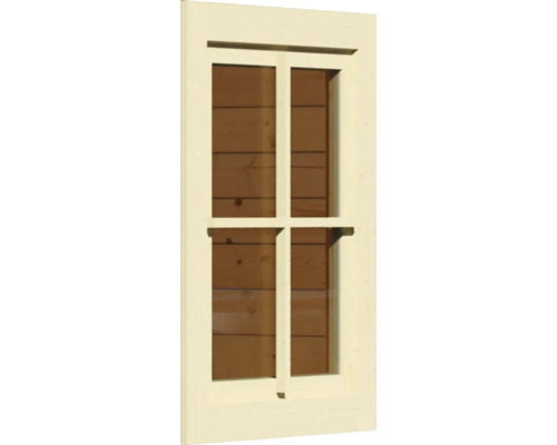 Châssis de fenêtre en bois avec croisillons