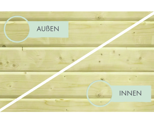 Holzwand für den Aussen- und Innenbereich