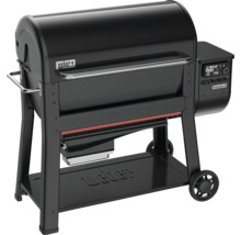 Gril à pellets Weber Searwood noir avec affichage numérique et roulettes