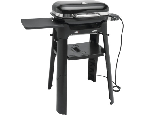 Weber Lumin Barbecue électrique avec tablettes latérales et support