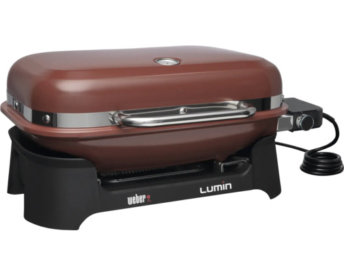 Weber Lumin barbecue électrique rouge-brun avec régulateur de température