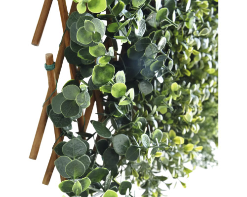 Mur de lierre artificiel avec cadre en bois pour le jardin.