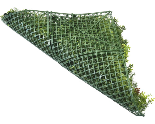 Tapis de gazon artificiel avec motif de plantes et grille en plastique