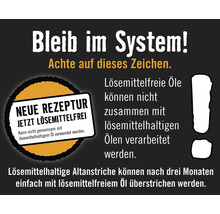 Informationen zur Verwendung von lösemittelfreien Ölen