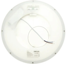 Plafonnier rond vu d''en bas avec câble électrique