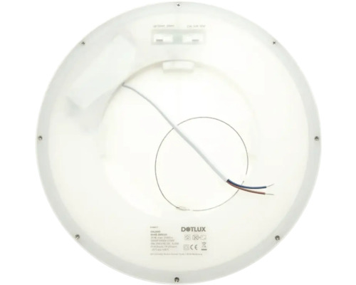 Plafonnier rond vu d''en bas avec câble électrique