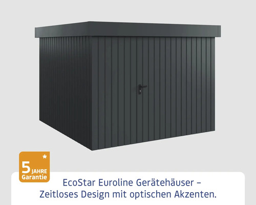 EcoStar Euroline Gerätehaus mit fünf Jahre Garantie