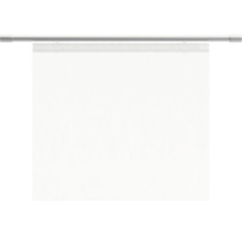 Stores en tissu blancs avec rail métallique pour la décoration de fenêtres