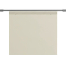 Store enrouleur beige avec barre métallique pour montage