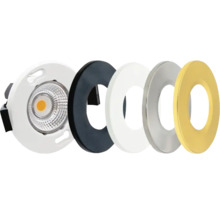 Deckeneinbaustrahler mit verschiedenen Dekorringen