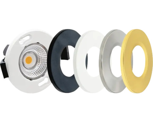 Deckeneinbaustrahler mit verschiedenen Dekorringen