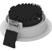 Deckeneinbaustrahler mit Kühlkörper und Befestigungsfedern