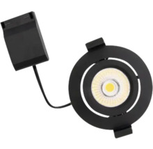 Schwarzer LED-Deckenspot für Stromschienen