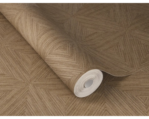 Rouleau de papier peint structuré avec motif géométrique