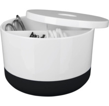 Organisateur de salle de bain avec couvercle pour accessoires de bain