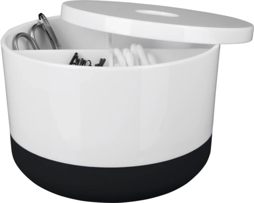 Organisateur de salle de bain avec couvercle pour accessoires de bain